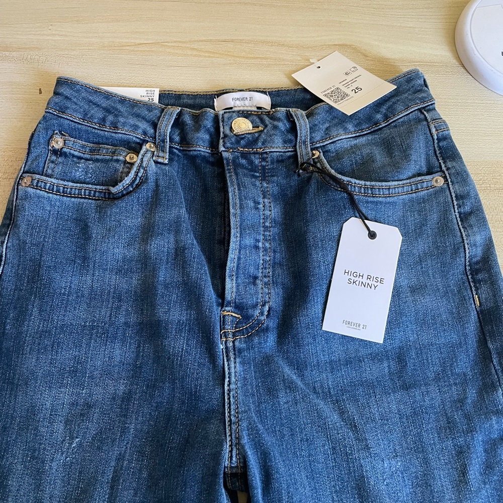 Skinny jeans high rise